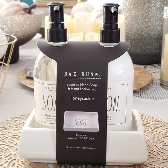 Rae Dunn Other - LAST ONE!RAE DUNN HAND SOAP LOTION SET W SOAP DISH